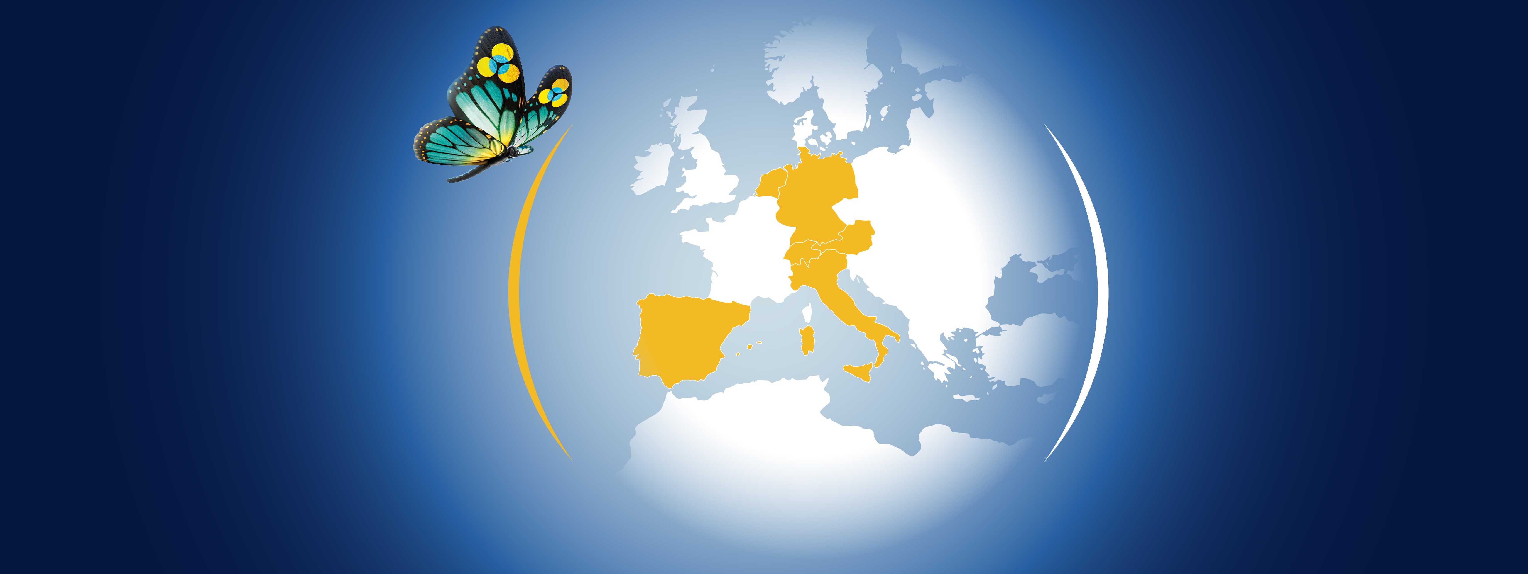 Map of RWE studies locations with butterfly